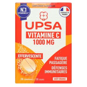 Vitamine C 1000mg fatigue passagère 20 comprimés effervescents