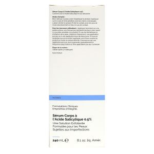 Serum corps à l'acide Salicylique 0,5% solution exfoliante 240ml