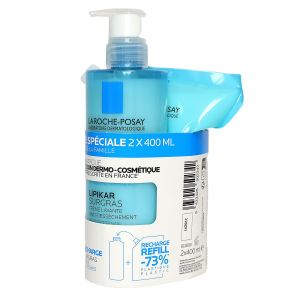 Lipikar creme lavante anti-dessechement et recharge 2x400ml
