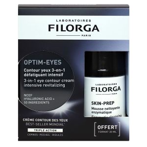 Optim-Eyes contour des yeux 3en1 15ml + Skin-Prep mousse 30ml offerte