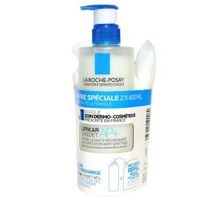 Lipikar creme lavante relipidante et recharge peau sèche 2x400ml