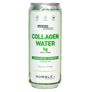 Eau pétillante au collagène menthe-citron vert 330ml