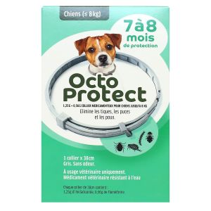 Octo Protect 7-8 mois 1 collier 38cm pour petits chiens -8kg