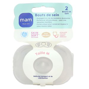 2 boutes de sein silicone taille Medium