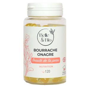 Bourrache Onagre beauté de la peau Nutrition 120 capsules