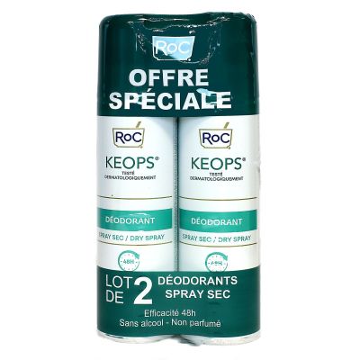 Keops déodorant spray sec 2x150ml