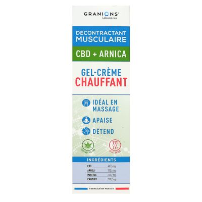 Gel creme chauffant CBD et arnica 75ml