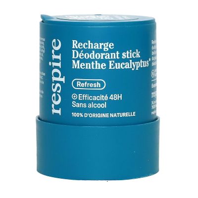 Refresh deodorant stick menthe eucalyptus recharge bio 50g