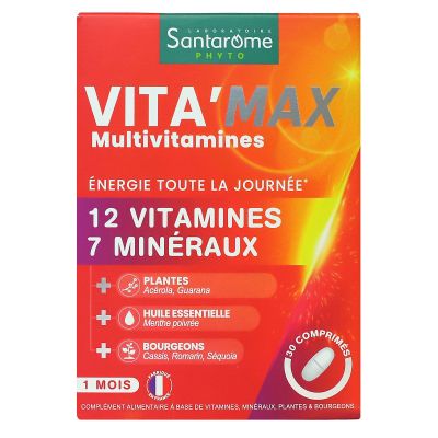 Vita'Max Multivitamines à partir de 12 ans 30 comprimés