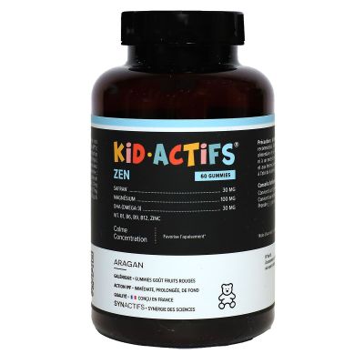 Kid Actifs Zen calme concentration 60 gummies