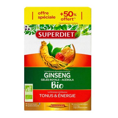 Ginseng tonus & énergie bio 30x15ml