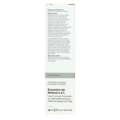 Emulsion de Rétinal 0,2% cible les signes de l'âge 15ml