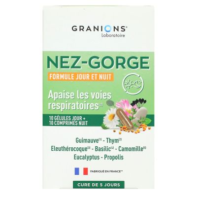 Nez Gorge formule jour et nuit 10 gélules + 10 comprimés