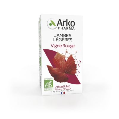 Arkogélules vigne rouge bio jambres légères 45 gélules