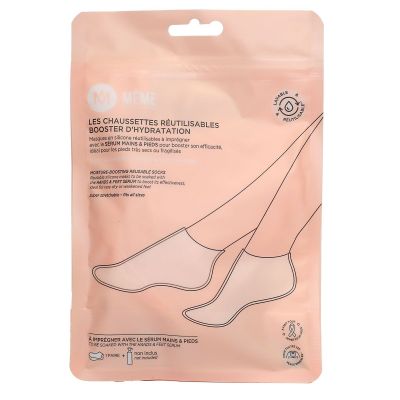 Les chaussettes réutilisables Booster d'hydratation masques silicone