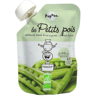 Les petits pois gourde purée bio dès 4-6 mois 120g