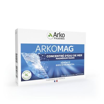 Arkomag concentré d'eau de mer Magnésium marin 20 ampoules