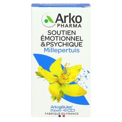 Arkogélules millepertuis soutien émotionnel et psychique 42 gélules