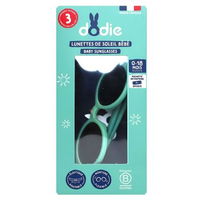 Lunettes de soleil bébé vertes 0-18 mois catégorie 3