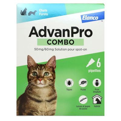 Advanpro Combo puces tiques pour chats furets 6 pipettes répulsives