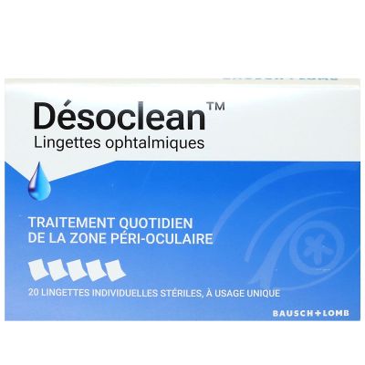 Desoclean zone peri-oculaire 20 lingettes ophtalmiques