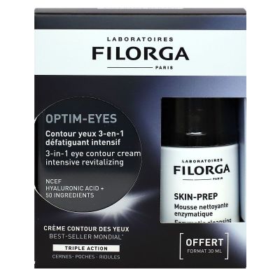 Optim-Eyes contour des yeux 3en1 15ml + Skin-Prep mousse 30ml offerte