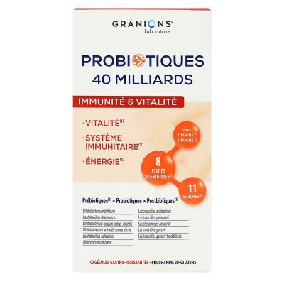 Probiotiques Immunité and vitalité 40 gélules