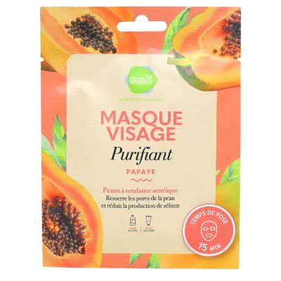 Masque visage purifiant papaye peau à tendance acnéique