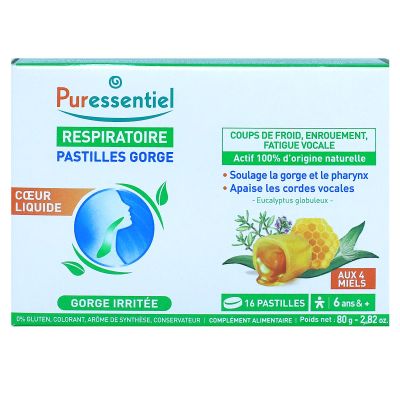 Respiratoire 16 pastilles gorge cœur liquide