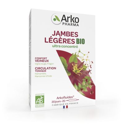Arkofluides bio jambes légères 20 ampoules