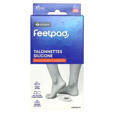 FeetPad 2 talonnettes silicone insert latéral gauche + droit taille 1