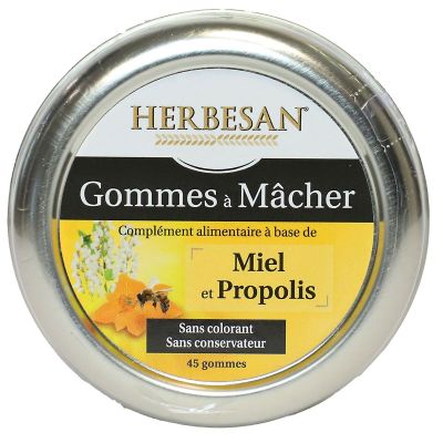 Miel & propolis 45 gommes à mâcher