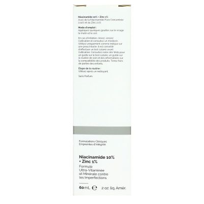 Niacinamide 10% + Zinc 1% serum anti-imperfections visage 30ml