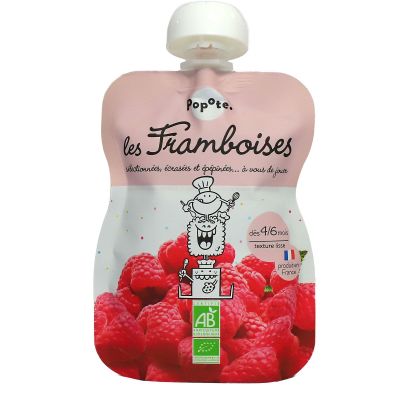 Les framboises gourde compote bio dès 4-6 mois 120g