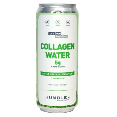 Eau pétillante au collagène menthe-citron vert 330ml