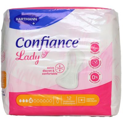 Lady 12 protections anatomiques fuite urinaire 4 gouttes