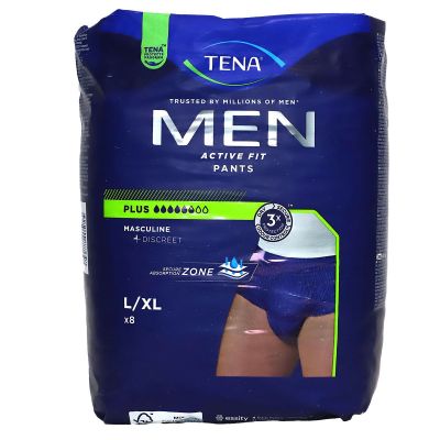 Men Active Fit Pants Large 8 slips jetables protection absorbante 6,5 gouttes
