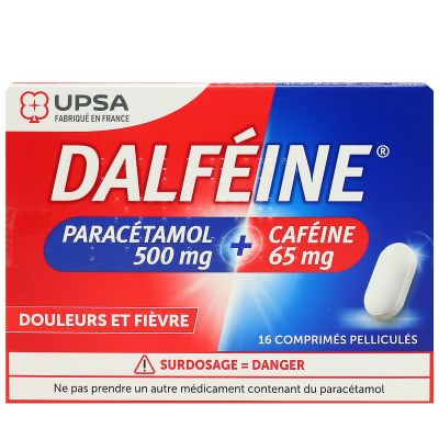 Dalfeine paracetamol 500mg + cafeine 65mg 16 comprimés
