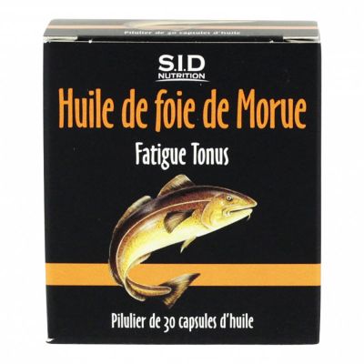 Huile foie de morue fatigue 30 gélules