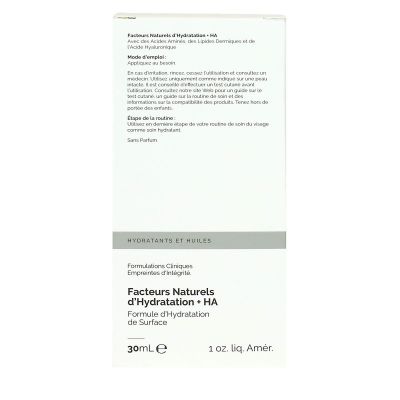 Facteurs naturels d'hydratation + HA creme hydratante visage toute peau 30ml