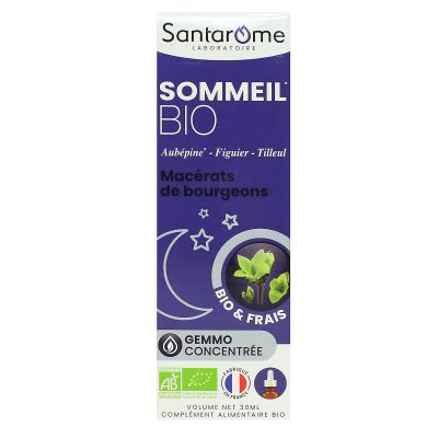 Sommeil bourgeons bio et frais aubépine figuier tilleul 30ml