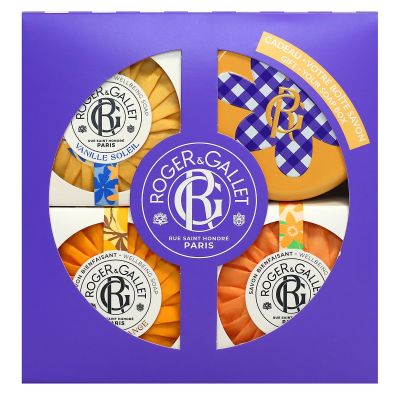 Coffret 3 savons bienfaisants vanille néroli bois d'orange 300g