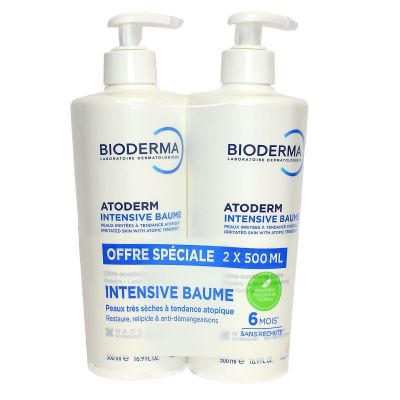 Atoderm Intensive baume visage et corps peaux très sèches 2x500ml