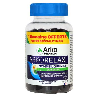 Arkorelax sommeil 60 gummies sans sucre