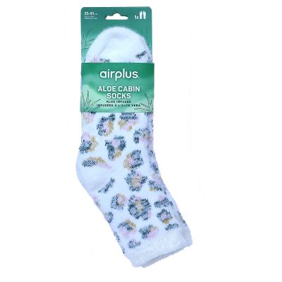 Chaussettes hydratantes fleurs blanc taille 35-41