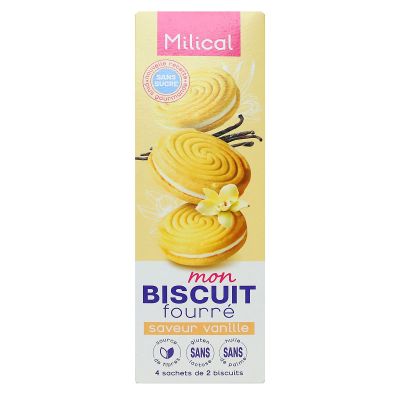 Mon Biscuit fourré saveur vanille 4 x 2 biscuits