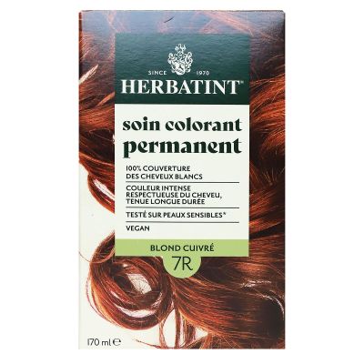 Soin colorant permanent couverture cheveux blancs Blond cuivré 7R 170ml