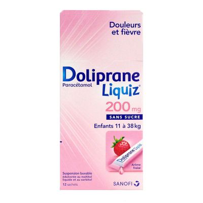 Doliprane Liquiz 200mg 12 sachets
