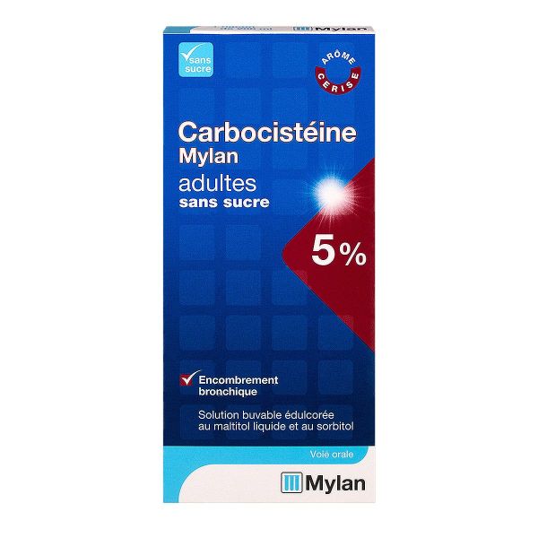 Carbocistéine 5% sirop adulte sans sucre