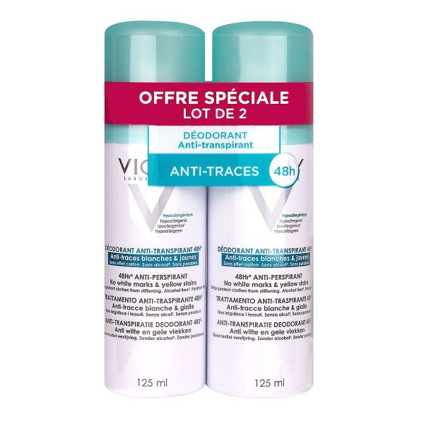 Déo 48h anti-traces 2x125ml